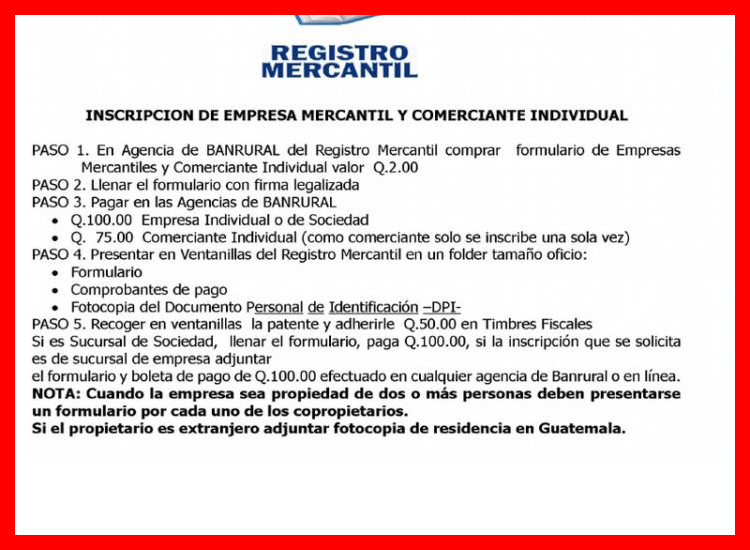 ¿Cuál es el procedimiento paso a paso para realizar una inscripción en el Registro Mercantil vigente?