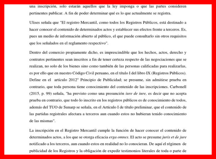¿Qué efectos jurídicos produce la inscripción de un acto en el Registro Mercantil?